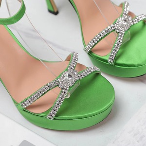 Chaussures à talons hauts pour pole dance, sexy, à bout ouvert, à bout pointu, plateforme, tendance, brillantes, pour banquet, soirée - Product Image 6