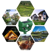 Nouveau répulsif solaire pour animaux en plastique avec alarme 129 dB, lumière stroboscopique et technologie ultrasonique pour oiseaux et rats