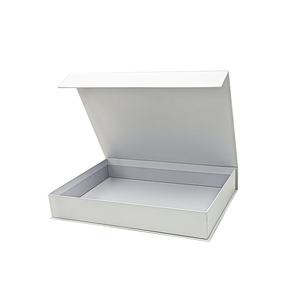 Customized Luxury Rigid White Paper Cardboard <b>Magnetic</b> Flip Closure Gift <b>Box</b> Packaging With logo - Product Image 2