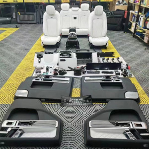 Kit Interno da <span class=keywords><strong>W463</strong></span> a W465 per Mercedes Benz <span class=keywords><strong>Classe</strong></span> <span class=keywords><strong>G</strong></span> <span class=keywords><strong>W463</strong></span>: Cruscotto, Schermo, Pannelli Porta, Bracciolo, Console, Sedili in Pelle - Product Image 2