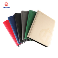 Carpeta Personalizable para Tarjetas Coleccionables, Portatarjetas Portátil, Álbum de Colección de Tarjetas de Cuero PU, Carpeta para Tarjetas Coleccionables