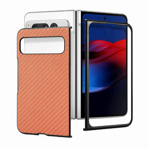 Slim <strong>Fiber</strong> Pattern Plastic Hard Case Anti-shock Anti-drop Protective Case Cover for <strong>Google</strong> Pixel Foldo Mobile Phone Shell - Product Image 6
