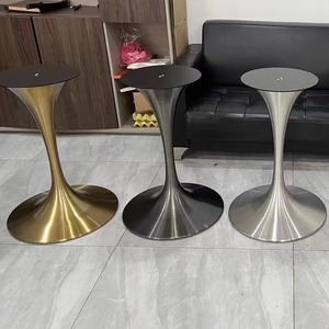 Base de table ronde Xinjunye en acier inoxydable 304, pied en forme de tulipe, support de mobilier de luxe léger pour table à manger ou table basse - Product Image 2