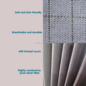 Set Sprei Grounding dengan Serat Perak - untuk Tidur & Imunitas yang Lebih Baik - Termasuk Kabel, Tester, Pena, Masker Mata Gratis Ongkir - Product Image 3