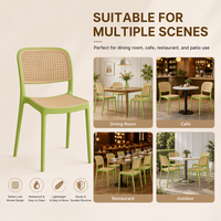 Chaise de salle à manger moderne empilable en plastique moulé, siège respirant, durable, légère, écologique, imperméable, pour la maison, le bureau, l'hôtel