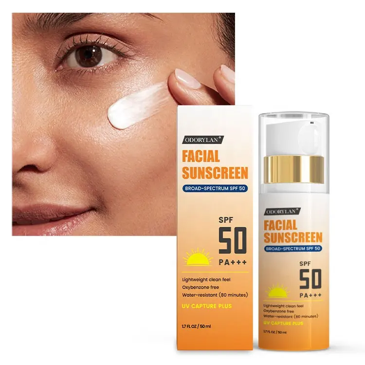 Private Label Sonnenschutz creme Wasserdichte Lotion Spf 50 Sonnenschutz für den Gesichts schutz