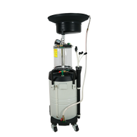 Extracteur et vidangeur d'huile usagée pneumatique portable en métal de 72 L pour l'entretien automobile, modèle DRSD 3197W