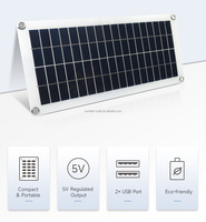 Panneaux solaires photovoltaïques flexibles PV de petite taille 10W 18V 12V semi-flexibles en silicium monocristallin, chargeur solaire avec sortie USB DC