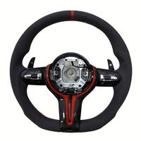 Volant sport en fibre de carbone brillante et cuir pour BMW M3, accessoires de modification automobile