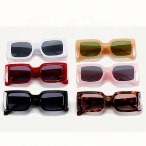 Lunettes de soleil rectangulaires élégantes et tendance 2021 avec logo personnalisé, motif léopard noir vintage, protection UV400, petites lunettes carrées pour hommes et femmes - Product Image 3