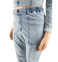 Ensemble Deux Pièces en Jean Délavé Grande Taille Tendance Femme – Nouveautés Mode Décontractée 2022