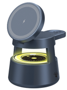 Estación de carga inalámbrica magnética 4 en 1 de nuevo diseño con luz nocturna Compatible con <span class=keywords><strong>iPhone</strong></span> 14 15 16 Series e iWatch - Product Image 2