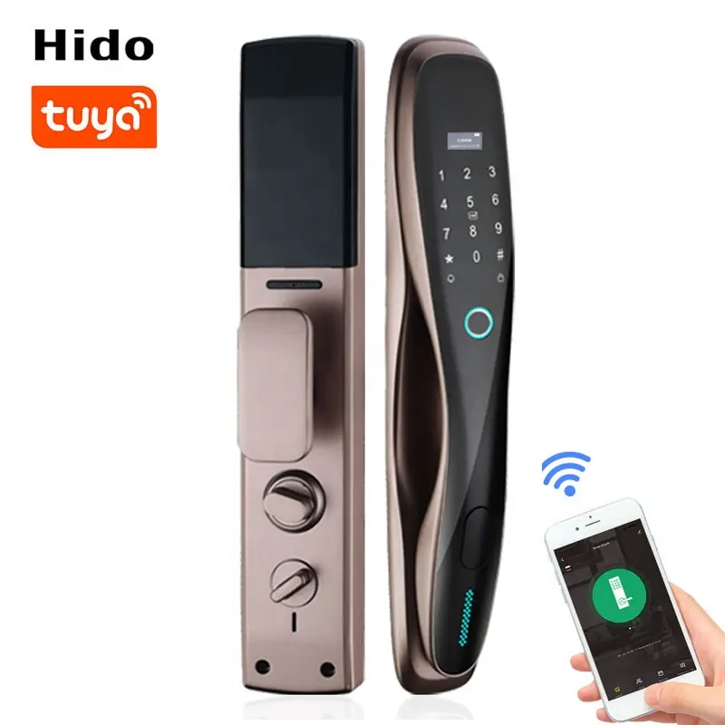 Hido फिंगरप्रिंट स्मार्ट दरवाजा ताला Tuya एप्लिकेशन वाईफाई पासवर्ड बिना चाबी दरवाज़ा बंद डिजिटल