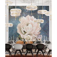 Mosaïque murale décorative moderne pour la maison, salle de bain, cuisine, sol, mur, motifs floraux