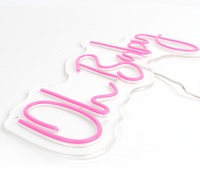 Letrero LED de Neón con Fuente Personalizada, Luz de Neón Multicolor USB Regulable con Control Bluetooth para Decoración de Hogar, Bar, Empresa, Auto y Publicidad