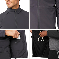 Op maat gemaakte gekleurde werkuniformen voor heren, 78% polyester, 22% spandex, stretch, chirurgische bovenkleding, scrubsets