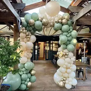 Kit de arco de globos de látex de 36 pulgadas de alta calidad, 155 piezas para decoración de fiestas, incluye 10 globos cromados