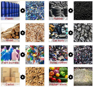 Broyeur à double arbre pour paille, tuyaux hydrauliques, bouteilles en verre, seaux en plastique, tuyaux d'eau, broyeur EB500 - Product Image 3