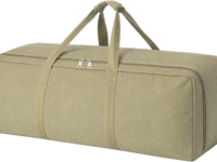 Sac de voyage en toile extra large, sac de transport robuste, sac fourre-tout à fermeture éclair pour le rangement en voyage