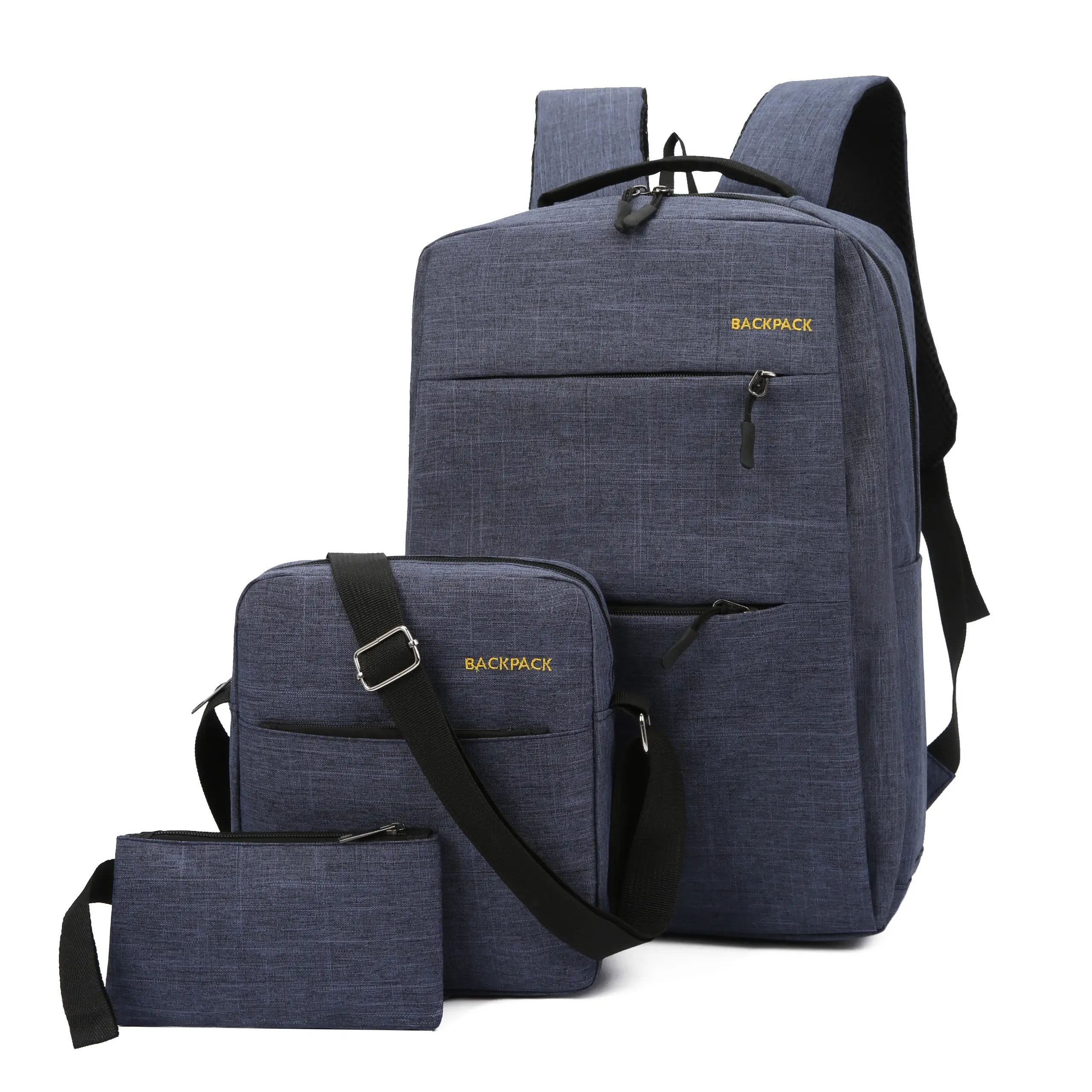 Venda quente durável moda duplo mochila resistente ao corte no peito saco de carregamento usb anti roubo mochila laptop conjunto