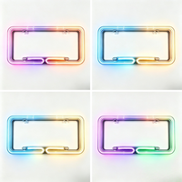 Cadre de plaque d'immatriculation LED 12W 12V avec télécommande Trontech TT-LP-2 Taille américaine LED multicolores Ajustement universel Nouveau