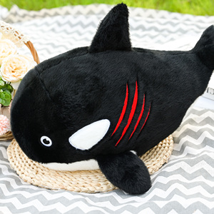 Crea tu propio personaje Ballena blanda Juguetes de peluche Tiburón blanco y negro Animal de peluche Juguete suave personalizado - Product Image 1
