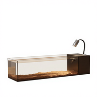 Aquarium de bureau ultra-blanc en verre transparent avec filtre intégré, grand aquarium de luxe pour la maison ou le bureau