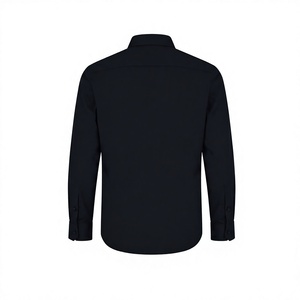 Chemise de travail formelle à manches longues noire pour homme avec logo personnalisé, boutonnée, uniforme de sécurité, imprimé SÉCURITÉ PRIVÉE - Product Image 3