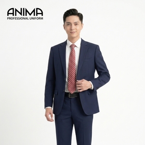 Costume élégant pour homme ANIMA à simple boutonnage, en tissu extensible léger, maintien de la forme, tenues de bal et de soirée, usine OEM - Product Image 1