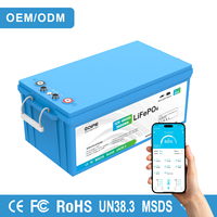 Batterie personnalisée 12V 460Ah LiFePO4 avec BMS Bluetooth RJ45 IP67 pour alimentation domestique hors réseau et cabane solaire