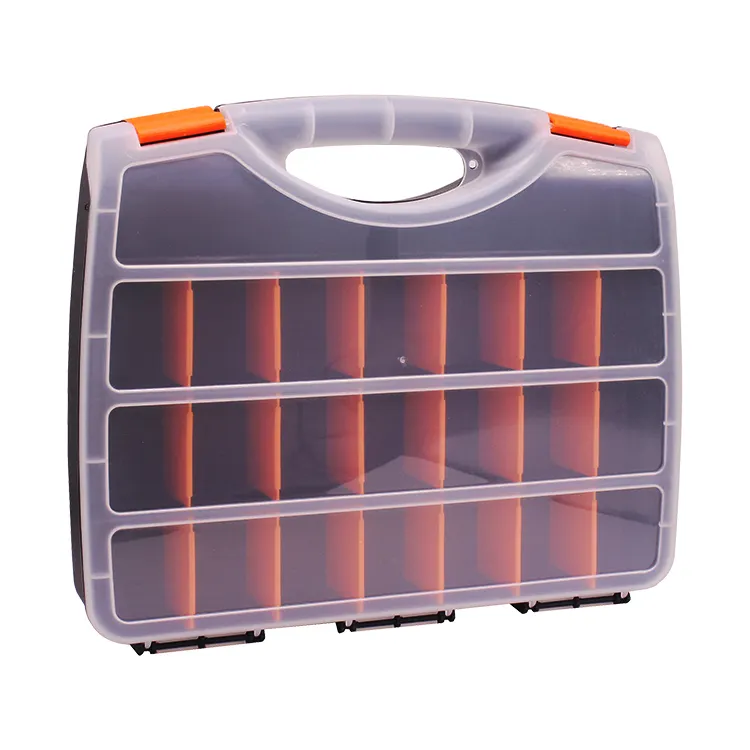 Caja organizadora de almacenamiento de plástico con 22 compartimentos, separadores extraíbles