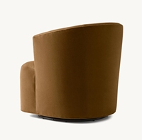 Fauteuil lounge moderne de luxe ARDEN en bois et tissu, canapé une place, usage commercial, hôtel, salon, chambre, hall, mobilier