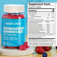 OEM/ODM Anpassbare Ashwagandha-Gummis 2000mg Ashwagandha-Wurzelextrakt Nahrungsergänzungsmittel Vegane Gummis für Erwachsene Antioxidans Stimmungs- und Energie-Booster