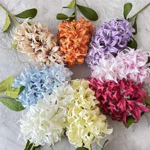 Faux Single Stem Srping <span class=keywords><strong>Hortensias</strong></span> 36 "Longitud Simulación Hortensia Paniculata Sieb para centros de mesa de boda Home Floral Deco - Product Image 1