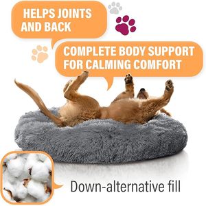 <span class=keywords><strong>Lit</strong></span>-cave <span class=keywords><strong>pour</strong></span> chien en forme de donut, long et moelleux, en peluche, écologique, chaud <span class=keywords><strong>pour</strong></span> l'hiver, apaisant, lavable, avec motif animalier, parmi les plus vendus - Product Image 3