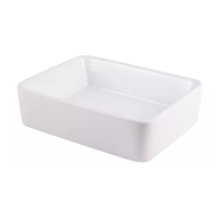 Lavabo rectangulaire en céramique moderne européen articles sanitaires comptoir lavabo de salle de bain pour hôtels et toilettes