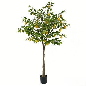 Interchangeable artificial lemon fruits with detachable stems for DIY wreath & seasonal fruit bowl display 200CM - Product Image 1