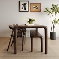 Table à manger en bois massif de vente en gros d'usine, table rectangulaire en bois massif, luxe léger, moderne, pour la maison, restaurant, table à thé, table à manger