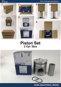 6 cilindros 170mm S6D170 pistón de motor diésel 6162-35-2120 6162352120 para cargadoras de ruedas WA700 - Product Image 5