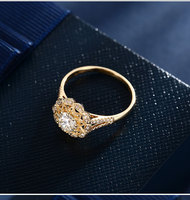 Ensemble de bagues de mariage halo fleur diamant de laboratoire rond de meilleure qualité pour femmes