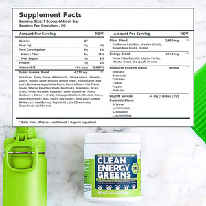 <span class=keywords><strong>Poudre</strong></span> de protéines végétaliennes de chocolat de spiruline végétale biologique de marque privée avec vert - Product Image 2