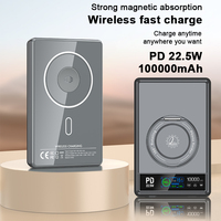 Personnalisation Prix de gros 10000mah Banque d'alimentation magnétique Support de chargeur rapide portable sans fil Banque d'alimentation pour téléphone
