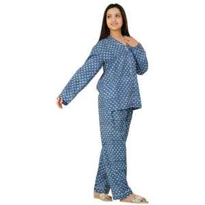 Cotton Pajama Set Long Sleeve Button <b>Down</b> Shirt with Matching <b>Pants</b> Soft Comfortable Breathable Summer Nightwear Loungewear - Product Image 3