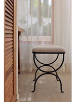 Loft industriel rectangulaire maquillage vanité velours repose-pieds tabouret pouf pour pouf canapé tabouret avec pieds en acier noir