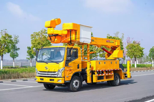 Camion nacelle robuste isolé pour lignes sous tension 48KV, véhicule de travail aérien hybride télescopique et articulé de 16m - Product Image 6