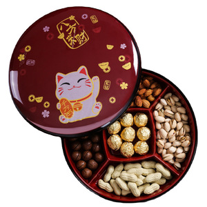 Gowa Five In One Candy Box Round Multi Functional Wedding Fruit Platter With Nuts And Dried Fruits For Home Living Room - Product Image 5