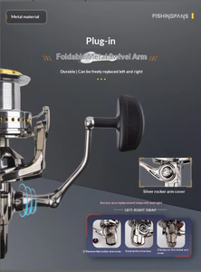 Nouvelle Moulinette Spinning Diaomi 4.8:1, Rapport de Transmission Métallique, Conception Anti-Rétroaction Gaucher pour la Pêche en Mer, la Pêche <span class=keywords><strong>Verticale</strong></span> et la Pêche Longue Distance (Grand Modèle) - Product Image 6