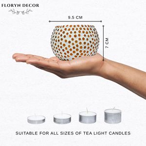 Handcrafted Yellow Dot Mosaic Glass Jar Soy Wax Scented <b>Candle</b> Premium Home Fragrance <b>Candle</b> for Festive Decor and <b>Gifts</b> - Product Image 4