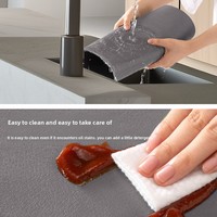 Tapis de protection insonorisant et antidérapant pour planche à découper de cuisine, épaisseur 4 mm, design rectangulaire moderne et minimaliste, absorbant l'huile et l'eau, résistant à la chaleur