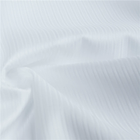 Tissu Jacquard 100% Coton Peigné Tissé 100s/2 Haute Densité Respirant Léger Finition à l'Ammoniaque Liquide Facile d'Entretien Blanc pour